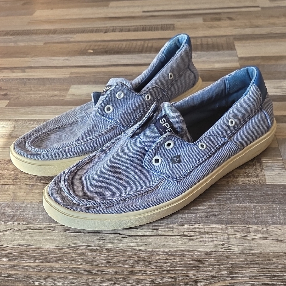 Sperry Men's Denim Blue Boat Shoe!!!!!Excellent Condition!!!